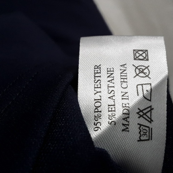 Chicive Navy Short Sleeve Midi Dress with Pockets - Picture 6 of 6